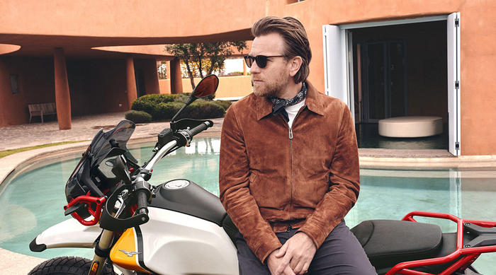 Authentic Moto Guzzi fan Ewan McGregor is back on a Mandello bike