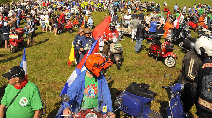 Vespa World Days 2019 were held in Zanka (Hungary)