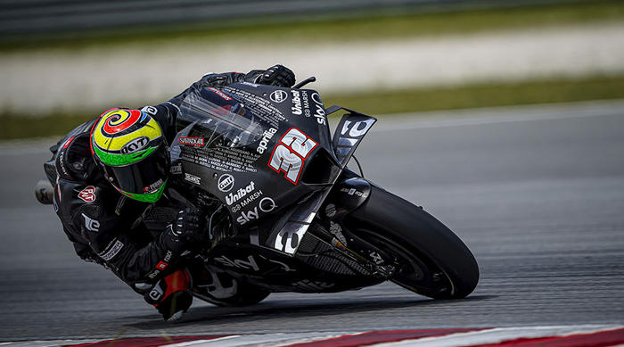 Good début for the new 2020 Aprilia RS-GP at the Sepang tests