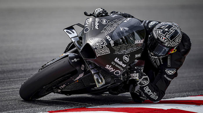 Good début for the new 2020 Aprilia RS-GP at the Sepang tests