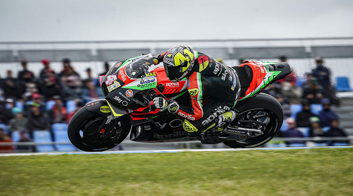 In Australia two Aprilias in the top ten with Andrea sixth and Aleix tenth