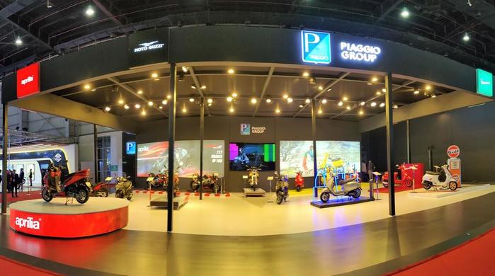 Piaggio Group: presentation of the new Aprilia SXR 160 scooter for indian consumers at the international Auto Expo Show in Delhi 