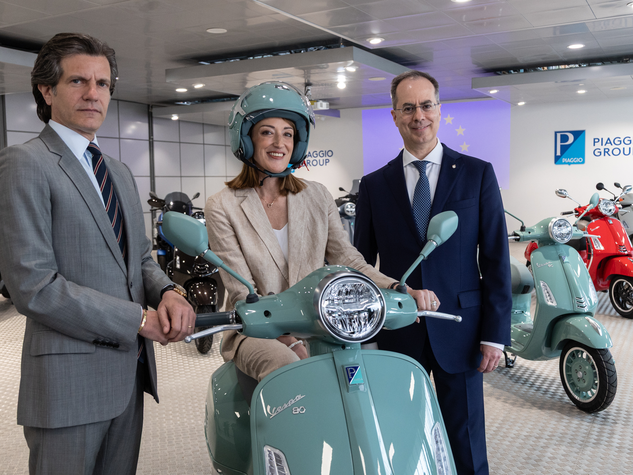 Piaggio visita Presidente Metsola 8 maggio 2026